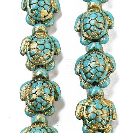 Synthetic Turquoise Dyed Beads Strands G-P507-05R-1