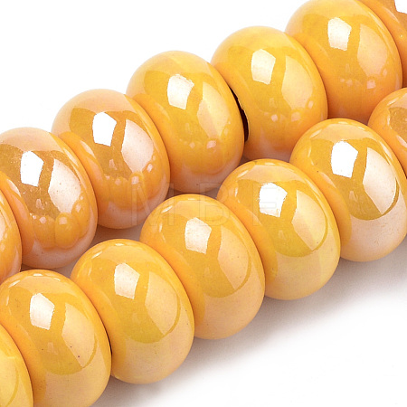 Handmade Porcelain Beads PORC-Q219-15x9-F22-1