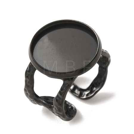 Hammered 304 Stainless Steel Cuff Ring Components SA-CBAC0DF-02E-EB-1