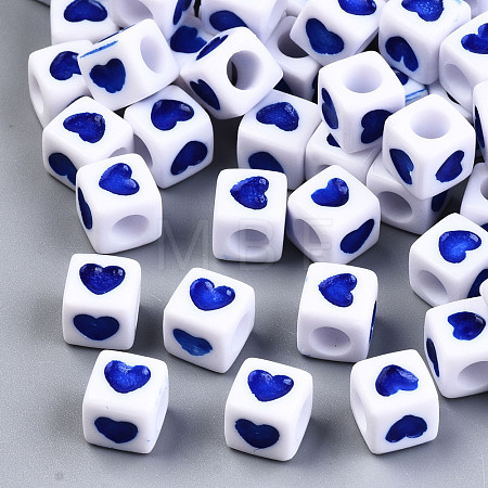 Opaque Acrylic European Beads OPDL-S078-09-1