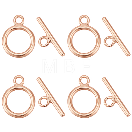 925 Sterling Silver Toggle Clasps STER-BC0004-38RG-1