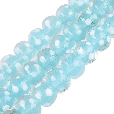 Handmade Lampwork Beads Strands LAMP-N037-05B-1