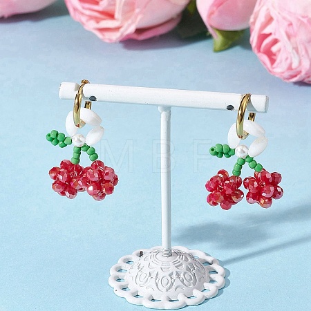 Cherry 304 Stainless Steel Huggie Hoop Earrings EJEW-TA00772-1