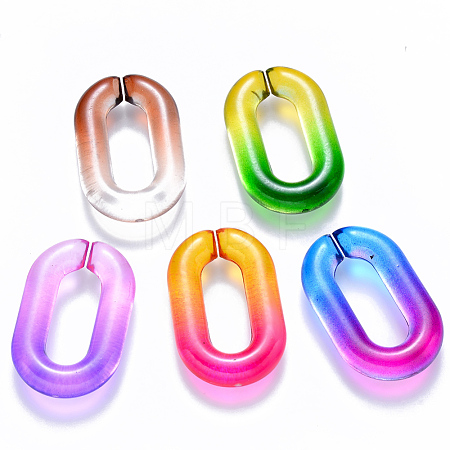Two Tone Transparent Acrylic Linking Rings OACR-S036-006A-N-1