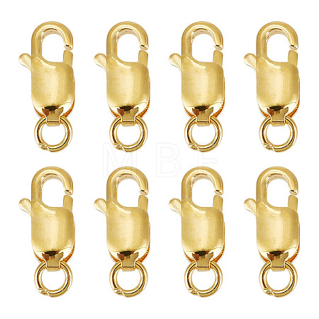 8Pcs 925 Sterling Silver Lobster Claw Clasps STER-GO0001-01-1