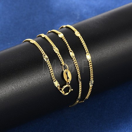 925 Sterling Silver Oval Twisted Chain Necklaces NJEW-H056-01C-G-1