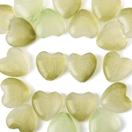 20Pcs Transparent Spray Painted Glass Beads GLAA-YW0004-79I-1