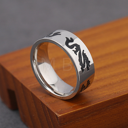 201 Stainless Steel Finger Rings for Men GF3329-21-1