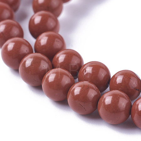 Natural Red Jasper Beads Strands X-G-F348-01-8mm-A-1