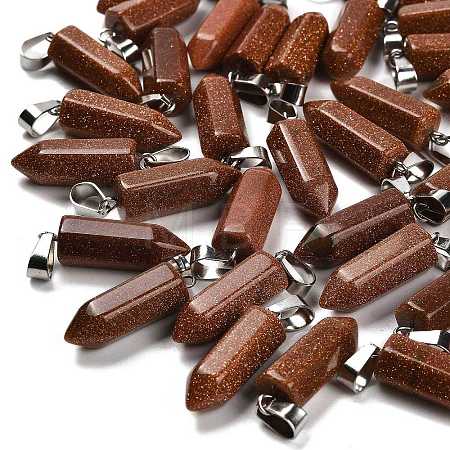Synthetic Goldstone Pendants G-Z067-07P-21-1