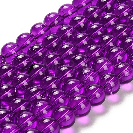 Drawbench Transparent Glass Beads Strands GLAD-Q012-10mm-20-1