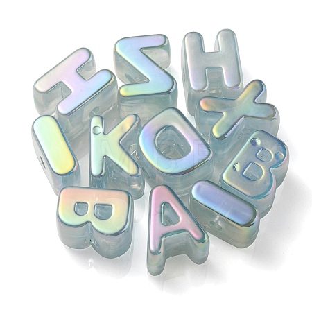 Opaque Rainbow Iridescent Acrylic Beads OACR-P010-23H-1