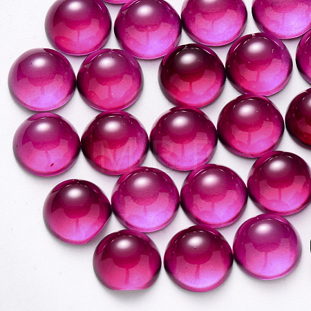 Transparent Spray Painted Glass Cabochons GLAA-S190-013B-B03-1