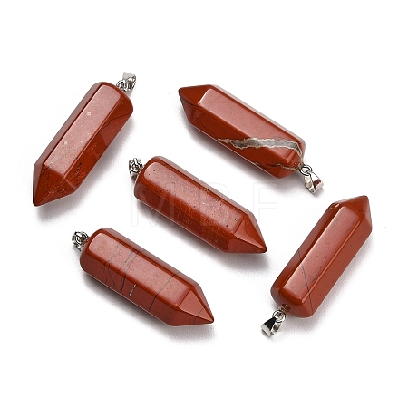 Natural Red Jasper Pendants GG-CBAA0EE-02P-12-1
