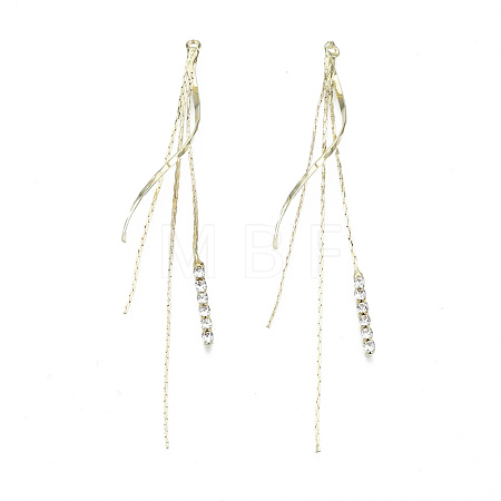 Brass Chain Tassel Big Pendants X-KK-R129-11G-1