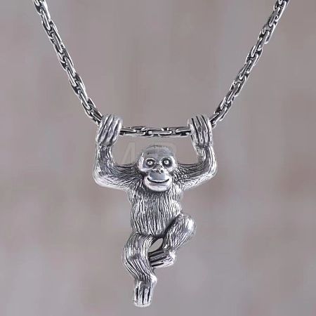 Vintage Alloy Animal Pendant Necklaces WG707AD-01-1