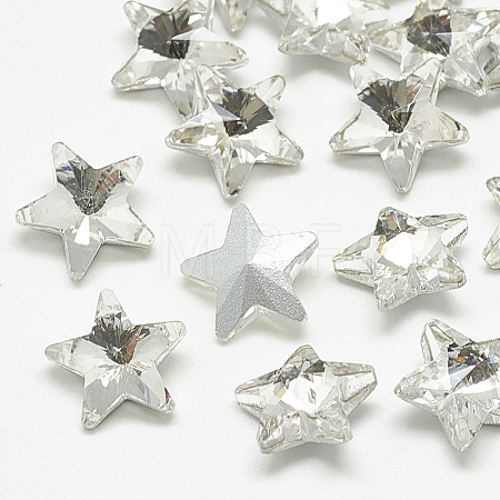 Pointed Back Glass Rhinestone Cabochons RGLA-T085-8mm-01-1