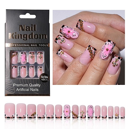 Flower Acrylic Full Cover Press On False Nails MRMJ-P019-01E-1