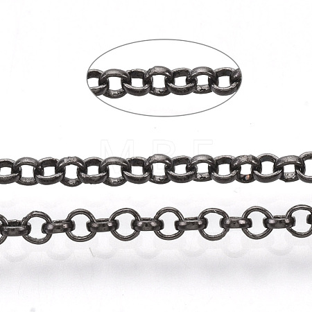 Soldered Brass Coated Iron Rolo Chains CH-S125-08A-B-1