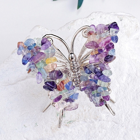Raw Natural Fluorite Chip Mineral Specimen Display Decorations PW-WG29201-26-1