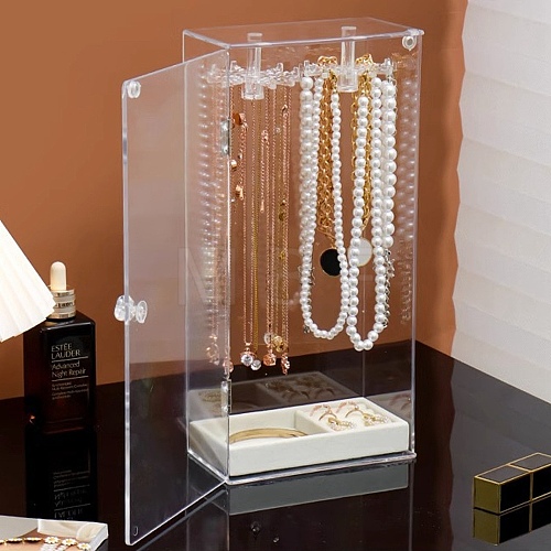 Acrylic Jewerly Hanging Necklaces Organizer Storage Boxes PW-WG53E9D-02-1