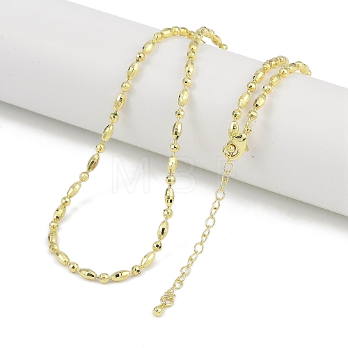 Rack Plating Brass Oval Link Chain Necklaces for Women NJEW-K382-13B-G-1