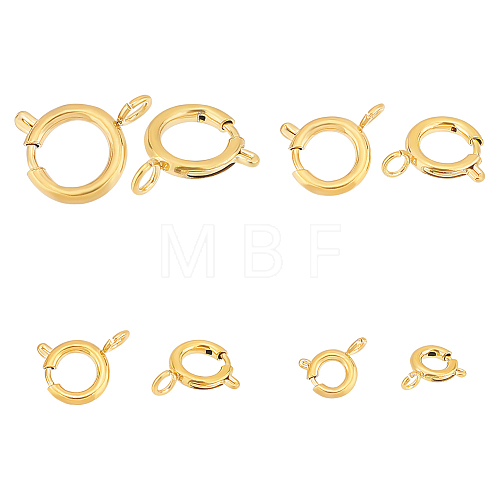 Unicraftale 8Pcs 4 Styles 201 Stainless Steel Spring Ring Clasps STAS-UN0045-10-1
