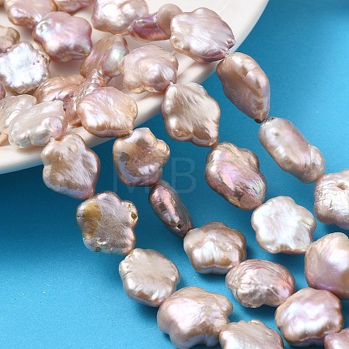 Natural Baroque Keshi Pearl Beads Strands PEAR-P064-07B-02B-1