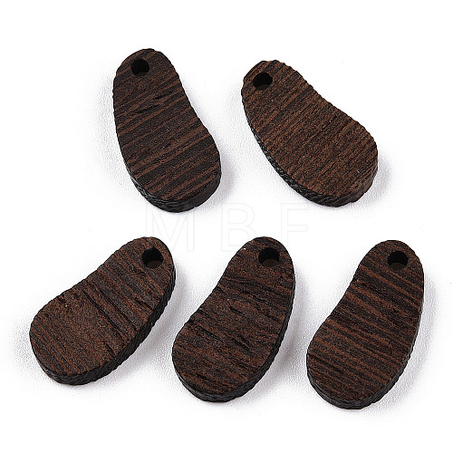 Natural Wenge Wood Pendants WOOD-T023-89-1