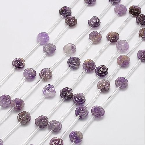 Natural Amethyst Beads G-O156-B-14-1