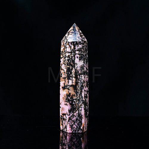 Natural Rhodonite Pointed Prism Bar Home Display Decoration G-PW0007-101D-1