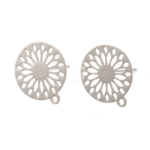 Brass Stud Earring Findings X-KK-S345-261-1