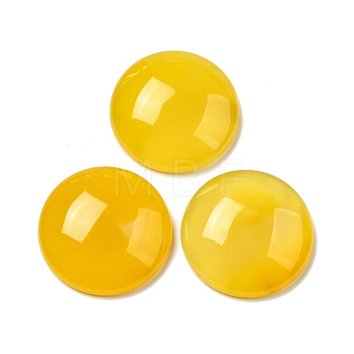 Natural Yellow Agate Cabochons G-E492-F-06-1