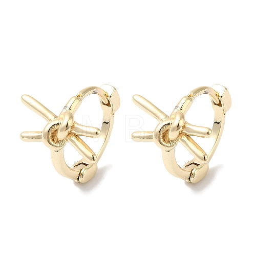 knot Brass Hoop Earrings for Women EJEW-U008-09G-1