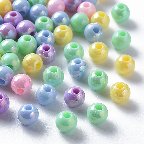 Opaque Acrylic Beads X-MACR-S370-D6mm-M1-1