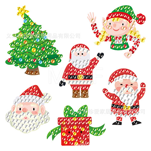 Christmas Theme DIY PVC Diamond Painting Sticker Kit PW-WG29650-11-1