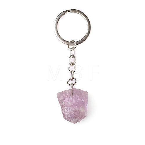 Raw Rough Natural Amethyst Pendant Keychains FIND-PW0017-09D-1