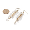 Glass Teardrop Cluster Dangle Earrings EJEW-JE05215-01-4