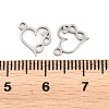 Valentine's Day 304 Stainless Steel Charms STAS-E521-02P-3