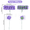 288Pcs Foam & Iron Artificial Flower AJEW-SP0003-58C-2