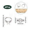 4Pcs Adjustable Brass Finger Ring Components KK-SC0001-32-2