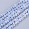 Natural Blue Chalcedony Beads Strands X-G-R475-032-1