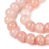Baking Paint Crackle Glass Beads Strands GLAA-Q106-03A-09-3
