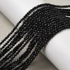 Natural Black Tourmaline Beads Strands X-G-D320-A04-2mm-1
