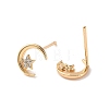 Brass Rhinestone Stud Earring Findings RB-CBA7264-02G-2