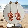 Iron & Alloy Stud Dangle Earrings for Women WGC6E9F-01-1
