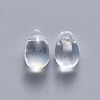 Transparent Spray Painted Glass Charms GLAA-R211-03-D07-2