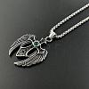 Vintage Gothic 304 Stainless Steel Cubic Zirconia Pendant Necklaces ZQ9567-2