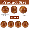 50Pcs Spray Painted Wood European Beads WOOD-PA0001-78A-2