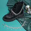 2Pcs Iron & Alloy Rhinestone Boot Strap Chains HJEW-PH02477-4